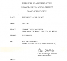 Special Board Meeting Notice