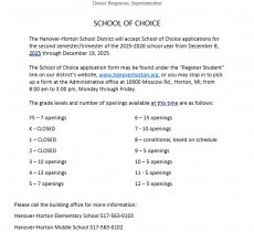 School of Choice Registration for 2nd Semester 2025-26