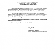 Notice of Public Hearing