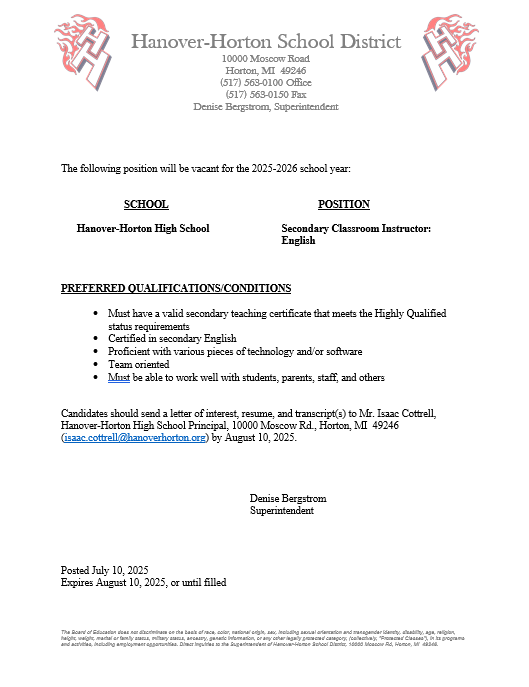 High School English Teacher
