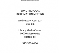Bond Proposal Information Meeting