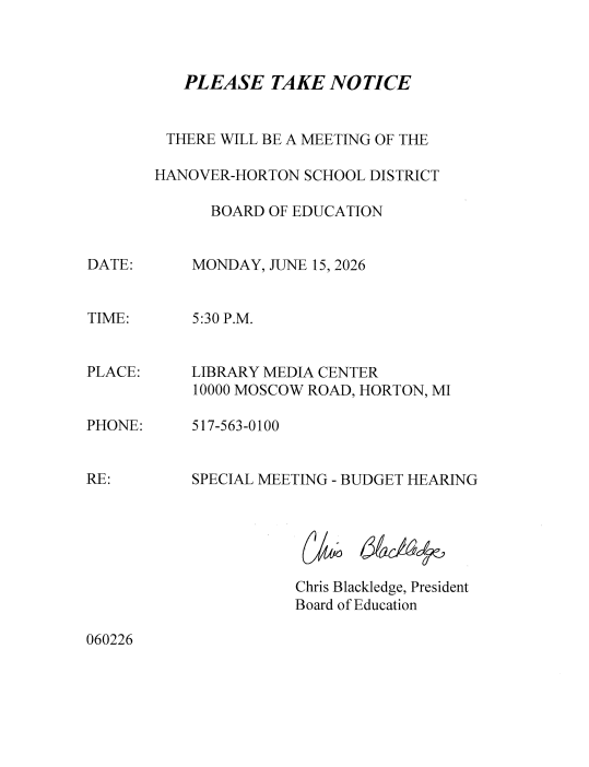 Budget Hearing June 2026