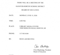 June Board Meeting Notice