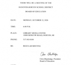 Board Meeting Notice - Oct 2026