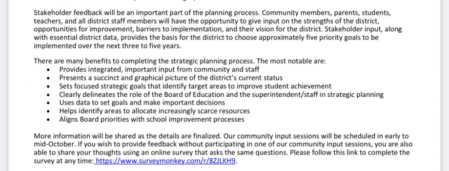 Strategic Plan Update 8/25/23