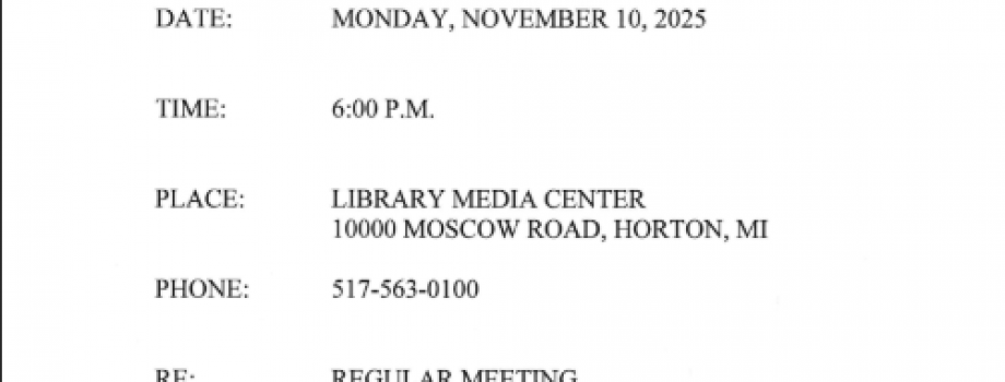 Nov Board Meeting Notice