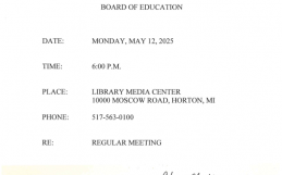 Board Meeting Notice – May 2025