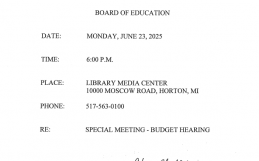 Budget Hearing Notice – June 2025