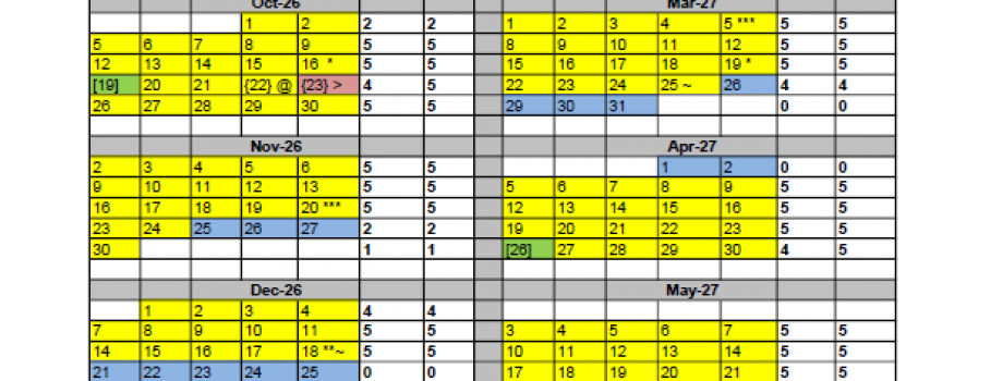 2026-2027 School Year Calendar