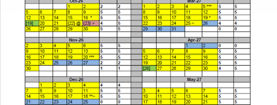 2026-2027 School Year Calendar