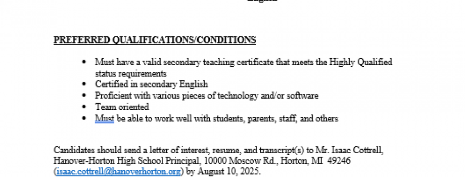 High School English Teacher