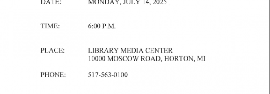 July Board Meeting Notice