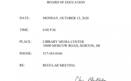 Board Meeting Notice – Oct 2026