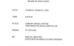 Special Board Meeting Notice