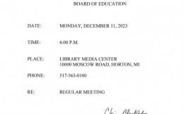 Dec Regular Board Meeting Posting