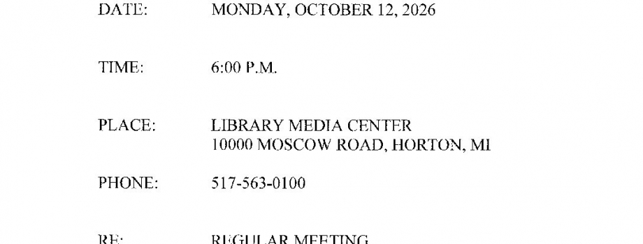 Board Meeting Notice – Oct 2026